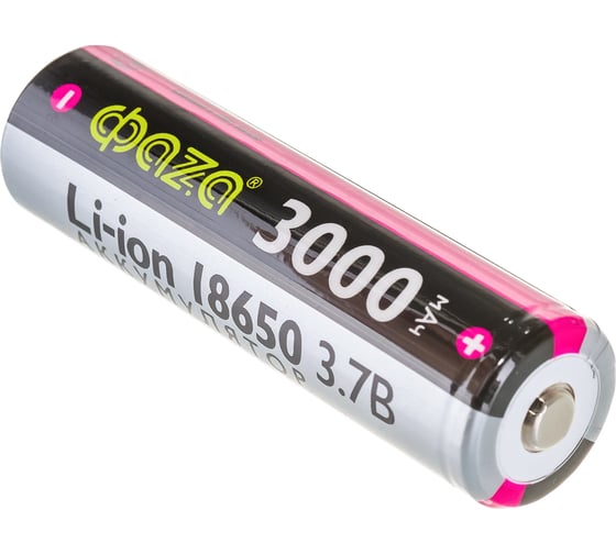 Аккумулятор ФАZА Li-Ion 18650 18650 3000мАч 3.7В без платы защиты BL-1 5004757