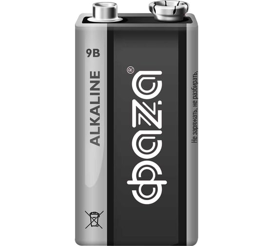 Элемент питания ФАZА алкалиновый 6LR61 Крона 9V Alkaline Pack-4 (пленка 4шт) 5030602