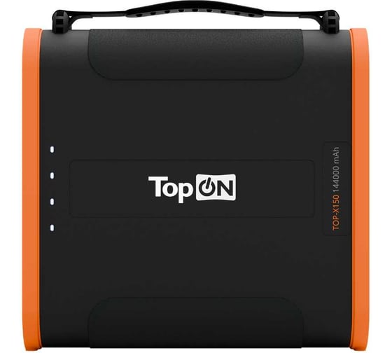 Внешний аккумулятор TopON 144000mAh Type-C PD 100W, USB QC3.0, 2 авторозетки 180W, SH50 Anderson 300W, фонарь, LiFePO4. Черный TOP-X150