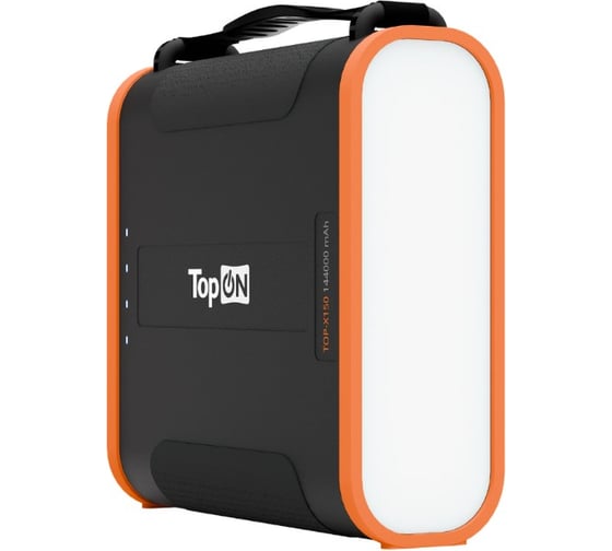 Внешний аккумулятор TopON 144000mAh Type-C PD 100W, USB QC3.0, 2 авторозетки 180W, SH50 Anderson 300W, фонарь, LiFePO4. Черный TOP-X150