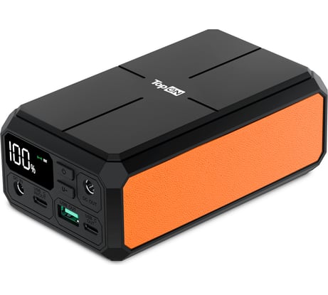 Внешний аккумулятор TopON 30000mAh (111Wh) Type-C1 PD 100W, Type-C2 PPS 27W, USB 22.5W, DC 12V-24V 84W, Qi 10W Черный TOP-MAX3