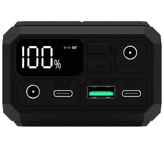 Внешний аккумулятор TopON 30000mAh (111Wh) Type-C1 PD 100W, Type-C2 PPS 27W, USB 22.5W, DC 12V-24V 84W, Qi 10W Черный TOP-MAX3