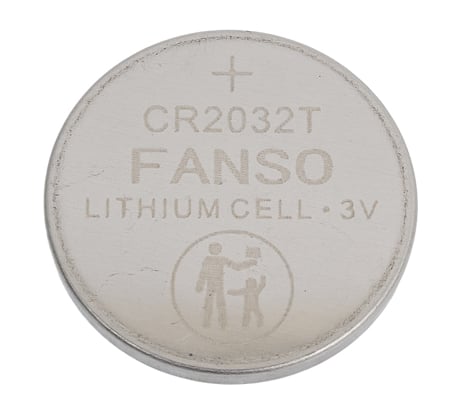 Батарея FANSO диоксид марганцевая (Li-MnO2), CR2032T 3212162