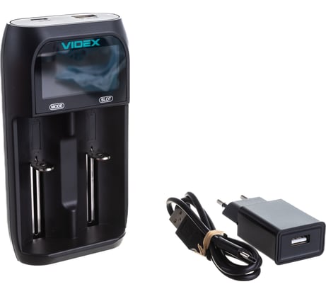 Зарядное устройство Videx пустое, 1-2 х АА, ААА, SC, C, D, 18650, 14500 VCH-UT201