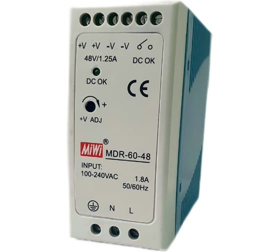 Блок питания MIWI на DIN-рейку MDR-60-48 1