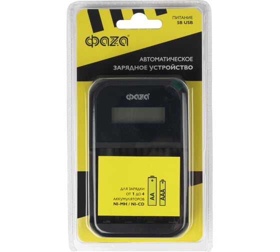 Зарядное устройство ФАZА CND-4IS-16 4 х АА/ААА, ЖК дисплей, питание разъем USB TYPE-C 5057487