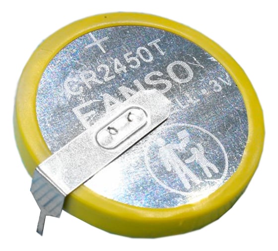 Батарея FANSO диоксид марганцевая (Li-MnO2), CR2450T-VBY2 3425190