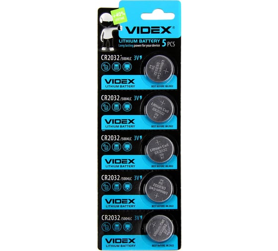 Элементы питания Videx Lithium CR2032 BL-5 VID-CR2032