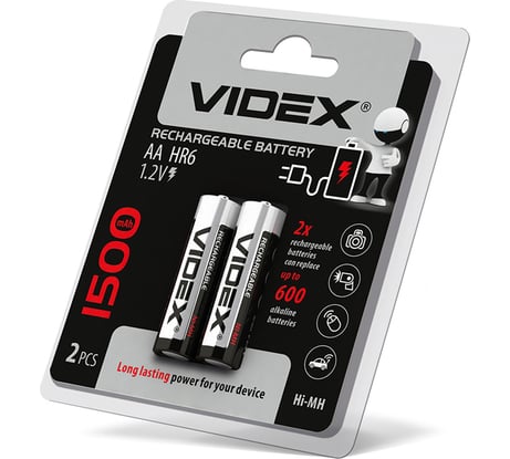 Аккумулятор Videx HR6/AA 1500mAh 2BL 2шт. VID-HR6-1500