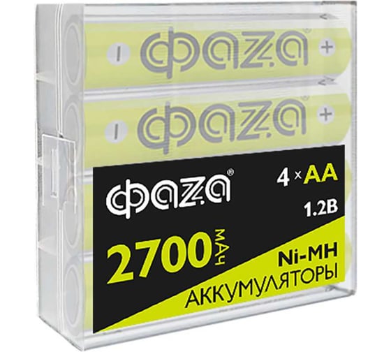 Аккумулятор ФАZА размера AA/HR6 1.2В 2700мАч Ni-MH Box-4 5059726