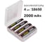 Li-Ion аккумулятор ФАZА 18650 2000мАч 10A 3.7В без платы с защитой Box-4 5060319 2