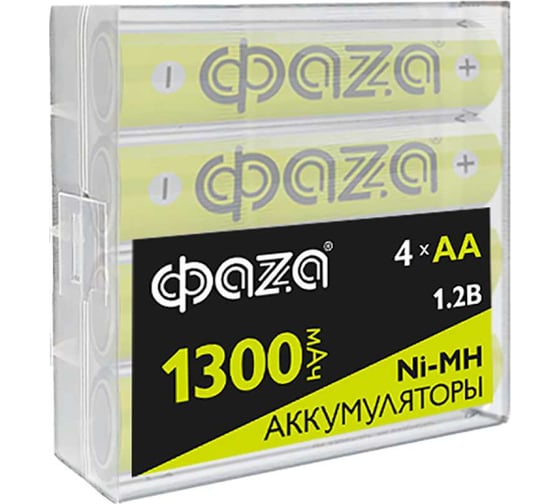 Аккумулятор ФАZА размера AA/HR6 1.2В 1300мАч Ni-MH Box-4 5059733