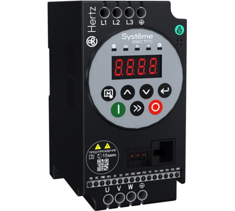 Преобразователь частоты Systeme Electric STV050 Hertz 0,4 кВт, 220 В, ЭМС, С3 + LED панель оператора STV050U04M2