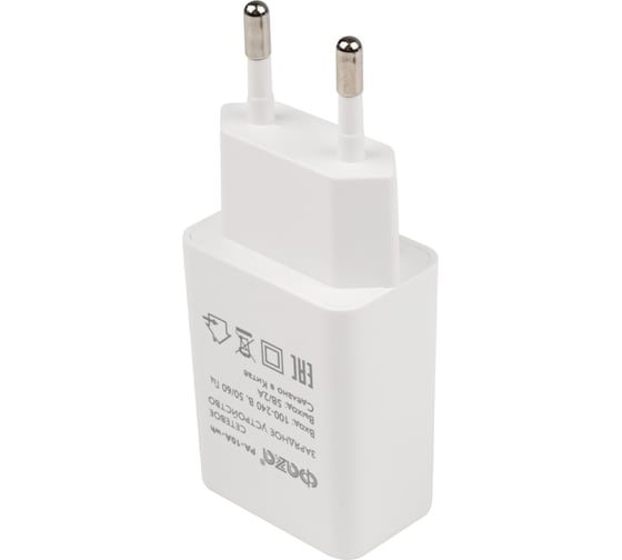 Сетевое зарядное устройство/адаптер ФАZА PA-10A-wh белый, 10Вт, 1xUSB-A 5057531