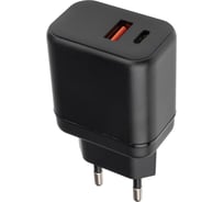 Сетевое зарядное устройство/адаптер ФАZА PA-20AС-bk черный, 20Вт, 1xUSB-A, 1xType-C 5048799