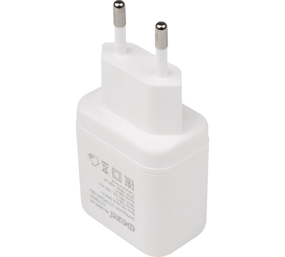 Сетевое зарядное устройство/адаптер ФАZА PA-20AС-wh белый, 20Вт, 1xUSB-A, 1xType-C 5048805