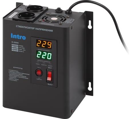 Стабилизатор напряжения Intro Н-2000 настенный 140-260В/220В, 2000ВА Б0064626