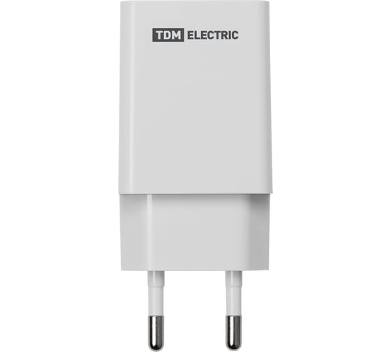 Сетевое зарядное устройство TDM ELECTRIC СЗУ 5, Quick Charge 3.0, 3 А, 1 USB, белый, TDM SQ1810-0003