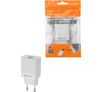 Сетевое зарядное устройство TDM ELECTRIC СЗУ 7, Quick Charge 3.0, 3 А, 2 USB, белый, TDM SQ1810-0005