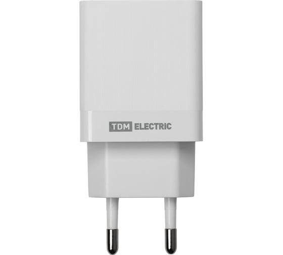 Сетевое зарядное устройство TDM ELECTRIC СЗУ 7, Quick Charge 3.0, 3 А, 2 USB, белый, TDM SQ1810-0005