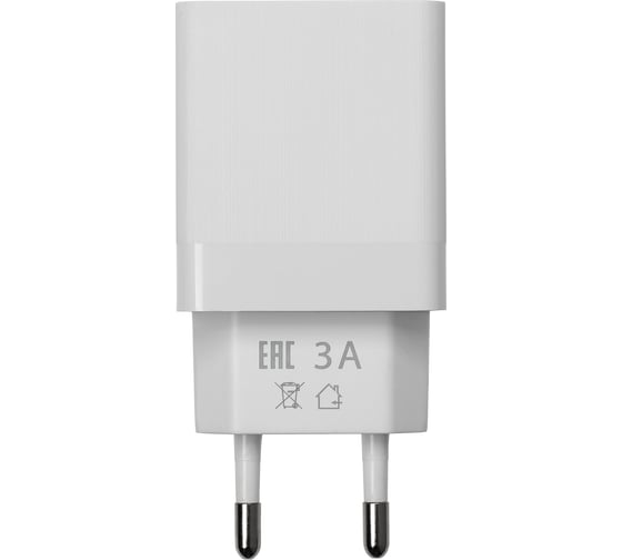 Сетевое зарядное устройство TDM ELECTRIC СЗУ 7, Quick Charge 3.0, 3 А, 2 USB, белый, TDM SQ1810-0005