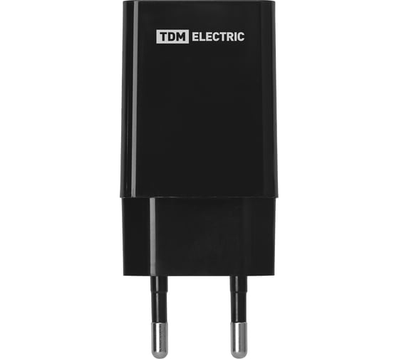 Сетевое зарядное устройство TDM ELECTRIC СЗУ 6, Quick Charge 3.0, 3 А, 1 USB, черный, TDM SQ1810-0004