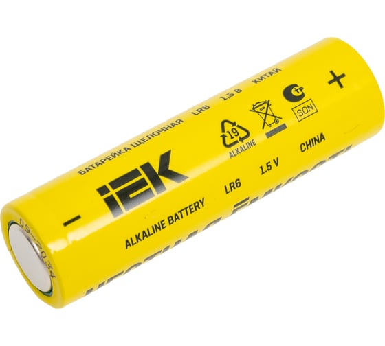 Батарейка щелочная IEK Alkaline LR6/AA (10шт/отр. блистер) ABT-LR06-OP-D10