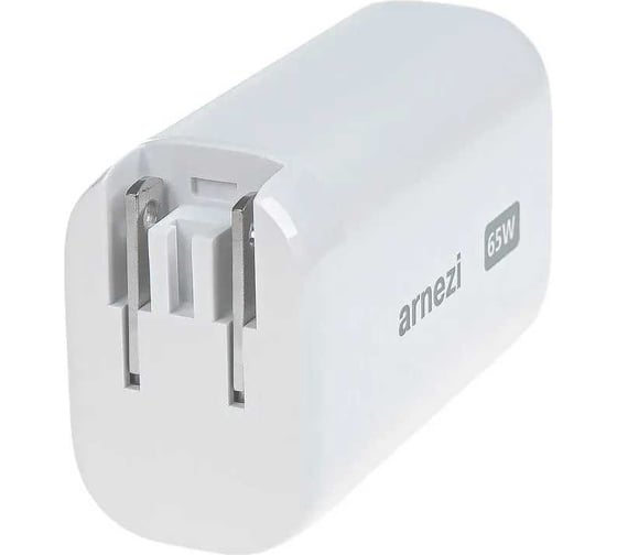 Сетевое зарядное устройство ARNEZI 65W GAN USB-A (QC3.0), 2 x Type-C (PD3.0) A0605108