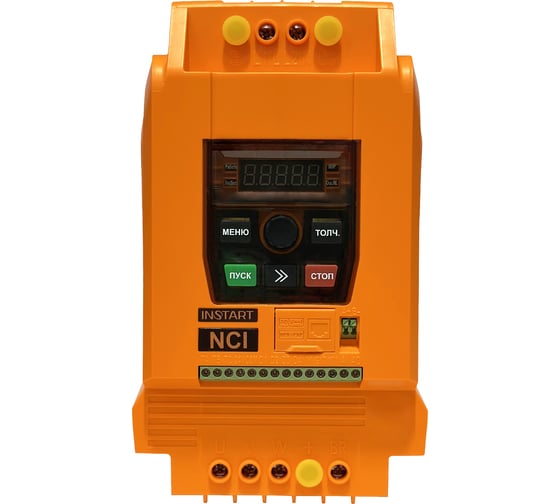 Преобразователь частоты INSTART NCI-G11/P15-4B| 11∕15кВт(G/P режим), 25∕32А(G/P режим), асинхронный/синхронный электродвигатель, встроенная панель (сьемная-опция), встр.тормозной модуль, Modbus RTU, IP26 00112700