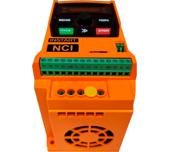 Преобразователь частоты INSTART NCI-G0.75-2B|0,75кВт, 4А|вход 1~198-253В, 50/60Гц, выход 3~230 (220)В, асинхронный/синхронный электродвигатель, встроенная панель (сьемная-опция), IP20, Modbus RTU, 00111800