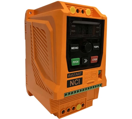 Преобразователь частоты INSTART NCI-G4.0-2B|4кВт, 17А|вход 1~198-253В, 50/60Гц, выход 3~230 (220)В, асинхронный/синхронный электродвигатель, встроенная панель (сьемная-опция), IP20, Modbus RTU, 00113600 1