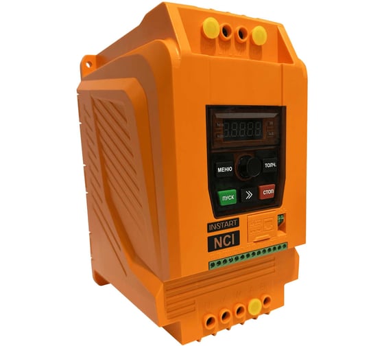 Преобразователь частоты INSTART NCI-G5.5-2B|5,5кВт, 25А|вход 1~198-253В, 50/60Гц, выход 3~230 (220)В, асинхронный/синхронный электродвигатель, встроенная панель (сьемная-опция), IP20, Modbus RTU, 00113700 1