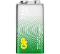 Батарейка GP крона 9V / 6LR61 алкалиновая щелочная Super Alkaline, 1 шт.в пленке 1604AA21RA-5CRS1 38360166