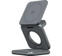 Складное беспроводное зарядное устройство MAGSSORY Fold Pro 3 в 1, с магнитами, совместимое с Qi2, полночь WCH063m