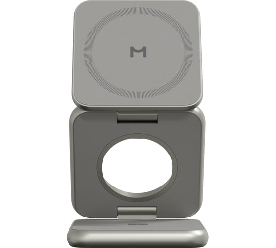 Складное беспроводное зарядное устройство MAGSSORY Fold Pro 3 в 1, с магнитами, совместимое с Qi2, титан WCH063t