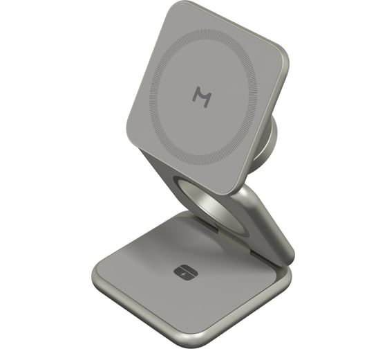 Складное беспроводное зарядное устройство MAGSSORY Fold Pro 3 в 1, с магнитами, совместимое с Qi2, титан WCH063t