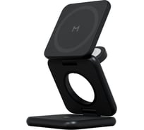 Складное беспроводное зарядное устройство MAGSSORY Fold Pro 3 в 1, с магнитами, совместимое с Qi2, черный WCH063b
