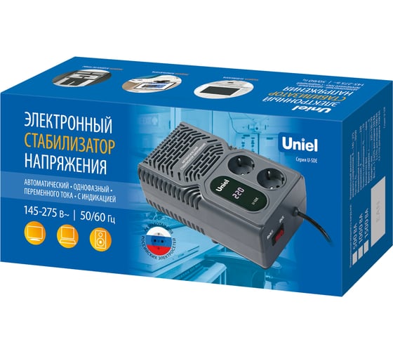 Стабилизатор напряжения настольный Uniel U-SDE 500W UL-00012766