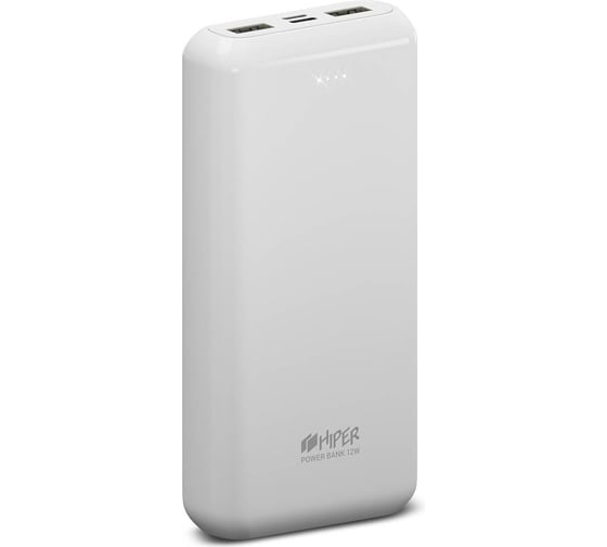 Внешний аккумулятор HIPER Li-Pol 18000 mAh 2.4A+1.5A 2xUSB 1xType-C белый PSL18000 WHITE 1