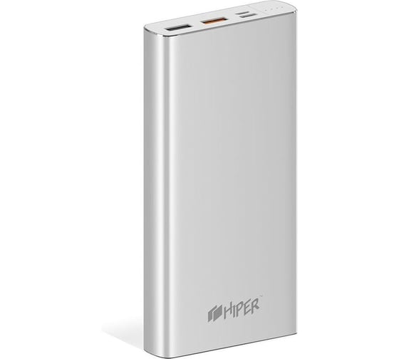 Внешний аккумулятор HIPER Li-Pol 15000mAh 2xUSB 1xType-C серебристый MPX15000 SILVER