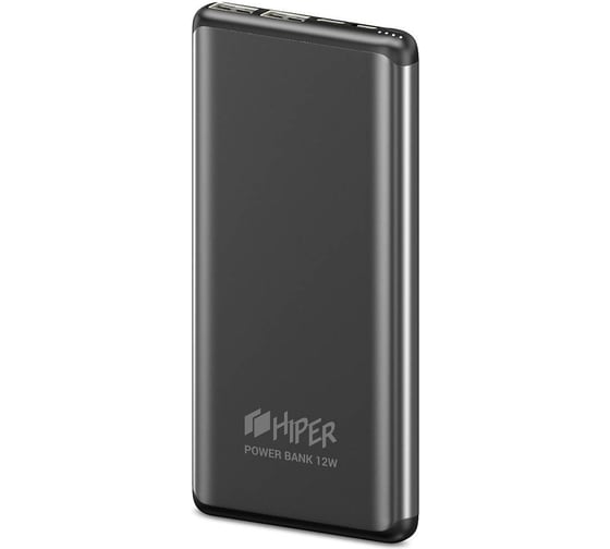 Внешний аккумулятор HIPER Li-Pol 10000 mAh Aluminum 2xUSB 1xType-C серый MS10000 SPACE GRAY