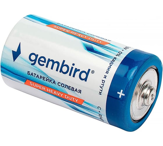 Батарейки Gembird солевые, тип С(R14P), 4шт, коробка, GB-R14P-4B