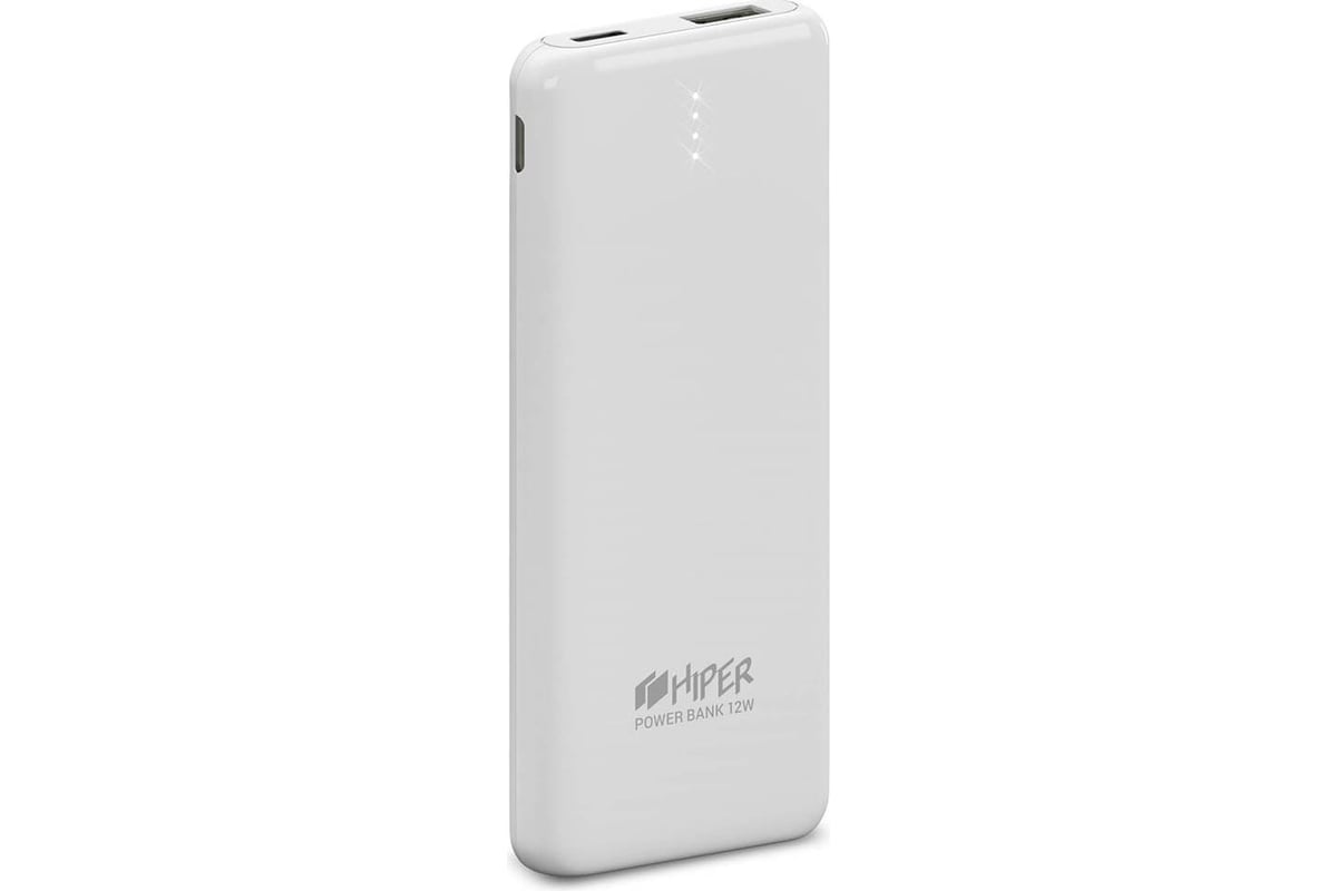 Внешний аккумулятор HIPER PSL5000 Li-Pol 5000 mAh 2.4A 1xUSB 1xType-C белый  PSL5000 WHITE