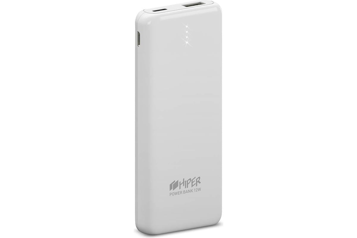 Внешний аккумулятор HIPER PSL8000 Li-Pol 8000 mAh 2.4A 1xUSB 1xType-C белый  PSL8000 WHITE