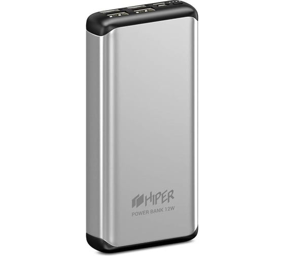 Внешний аккумулятор HIPER Li-Pol 20000 mAh Aluminum 4xUSB 1xType-C серебристый MS20000 SILVER 1