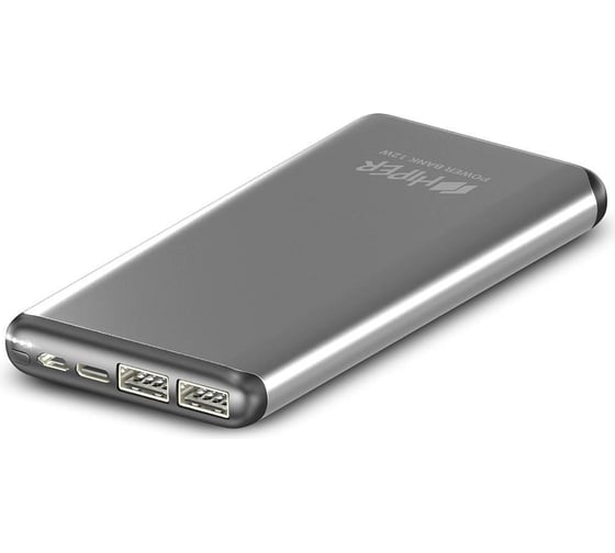 Внешний аккумулятор HIPER Li-Pol 10000 mAh Aluminum 2xUSB 1xType-C серебристый MS10000 SILVER