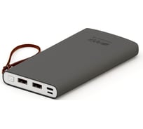 Внешний аккумулятор HIPER Li-Pol 10000 mAh Soft-touch 2.4A+1.5A 2xUSB 1xType-C серый TRAVEL10K GRAY