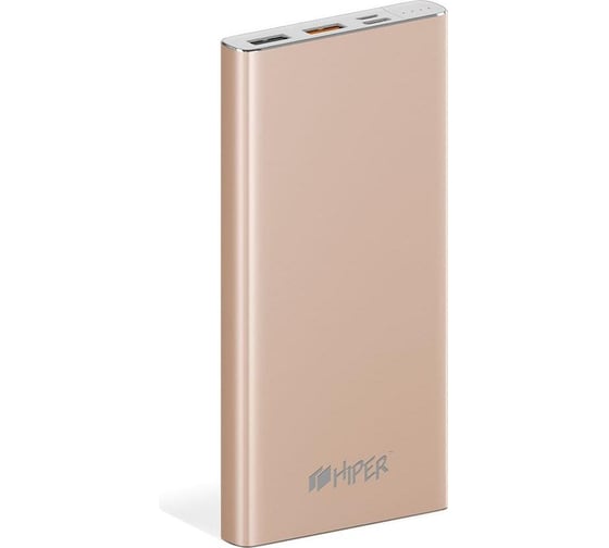 Внешний аккумулятор HIPER Li-Pol 10000mAh 3A+3A+3A 2xUSB 1xType-C золотой MPX10000 GOLD 1