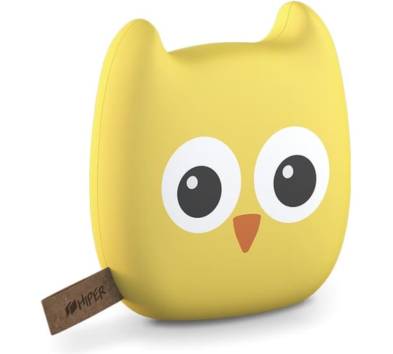 Внешний аккумулятор HIPER ZOO OWL Li-Pol 10000mAh 2.4A+1.5A 2xUSB, желтый ZOO OWL 10000