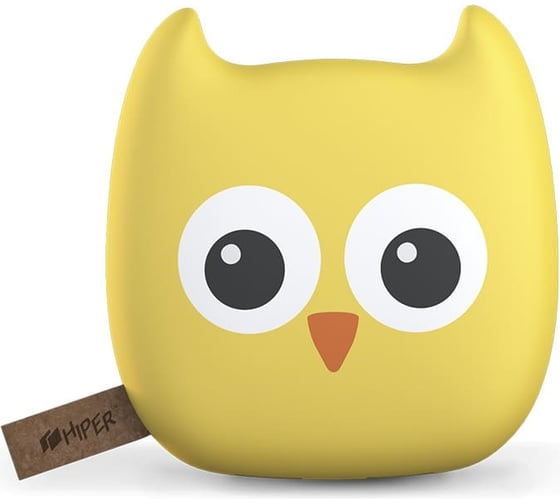 Внешний аккумулятор HIPER ZOO OWL Li-Pol 10000mAh 2.4A+1.5A 2xUSB, желтый ZOO OWL 10000